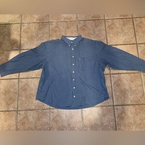 Izod Navy Checkered Casual Shirt